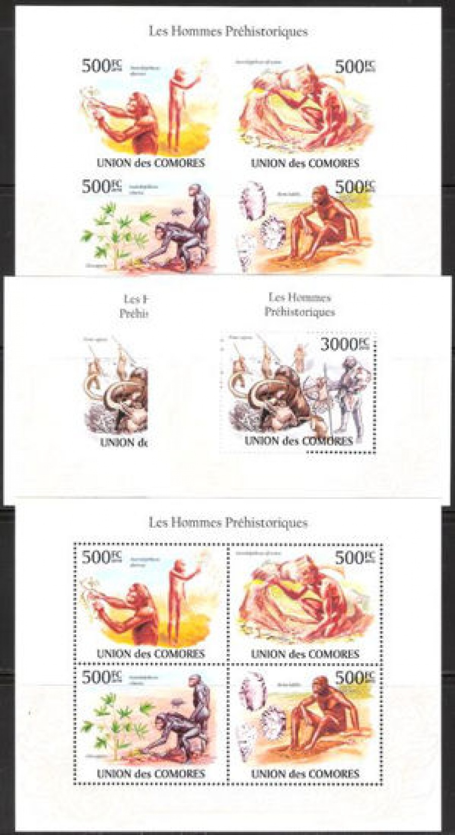 Почтовая марка НК. Коморские острова. Михель № 2722-2725 и ПБ № 580