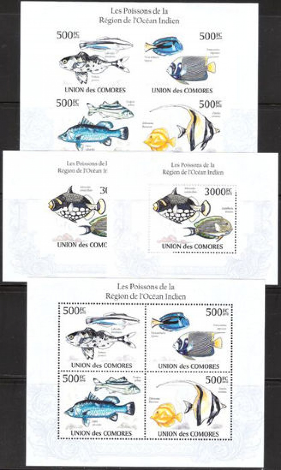Почтовая марка НК. Коморские острова. Михель № 2682-2685 и ПБ № 572