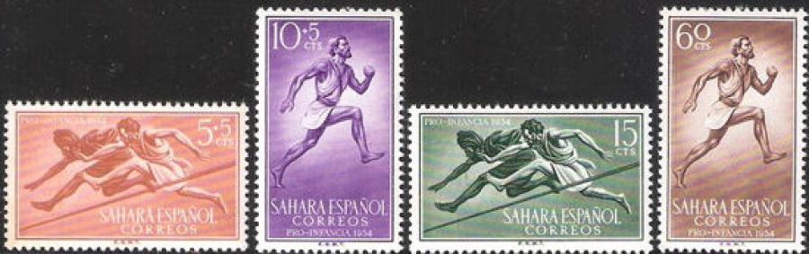 Почтовая марка Испанские колонии. Сахара. Михель № 143-146