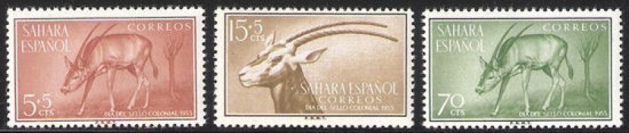 Почтовая марка Испанские колонии. Сахара. Михель № 154-156