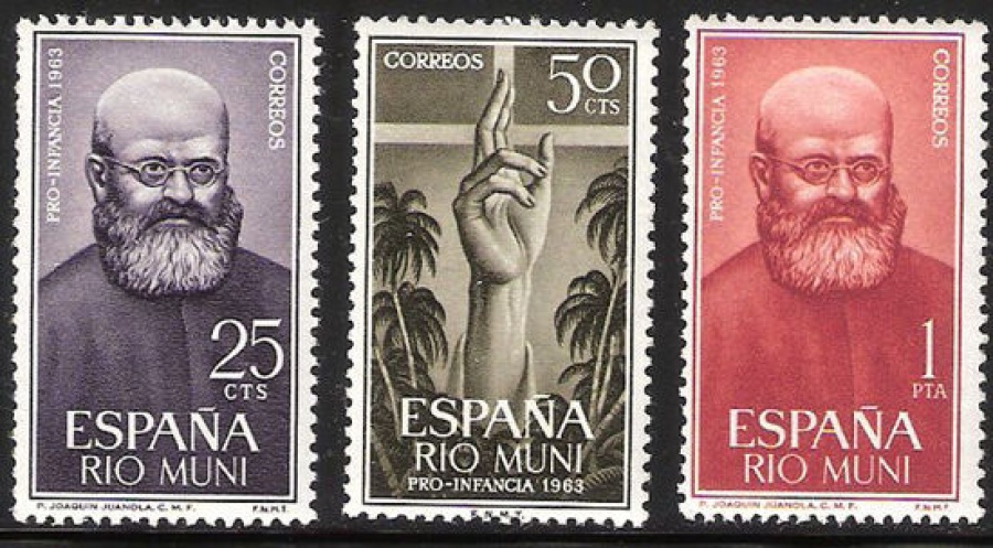 Почтовая марка Испанские колонии. Рио Муни. Михель № 37-39