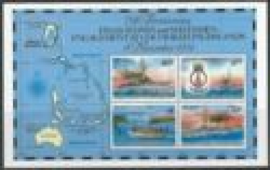 Почтовая марка Флот. Кокосовые острова. Михель 220-223, Блок №8