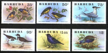 Почтовая марка Фауна. Барбуда. Михель № 261-266