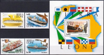 Почтовая марка Флот Сьерра-Леоне Михель № 1107-1110, блок