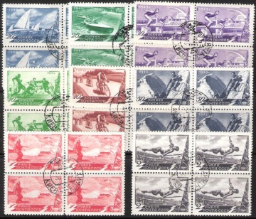 Гашеные почтовые марки СССР 1949 Загорский № 1318-1325 - Квартблок