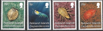 Почтовая марка Фауна Фолклендские острова Михель № 121-124