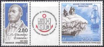 Почтовая марка Французские территории в Антарктике. Михель № 324-325 (Сцепка)
