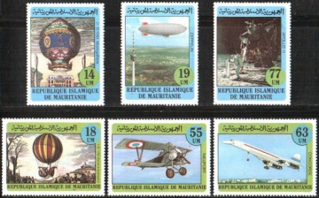 Почтовая марка Авиация. Мавритания. Михель № 777-782