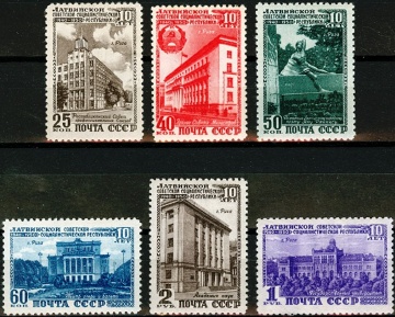 Почтовая марка СССР 1950г.Загорский №1449-1454**