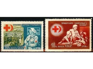 Почтовая марка СССР 1956г. Загорский №1800-1801**