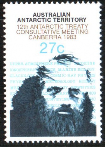 Почтовая марка «Антарктика». Австралийские территории в Антарктике. Михель № 60