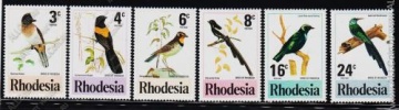 Почтовая марка Фауна. Родезия. Михель № 188-193