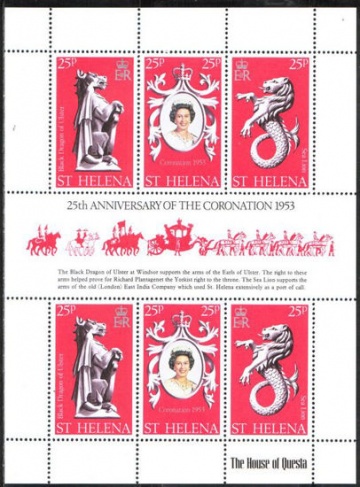 Почтовая марка Остров Святой Елены. Михель № 304-306 Лист