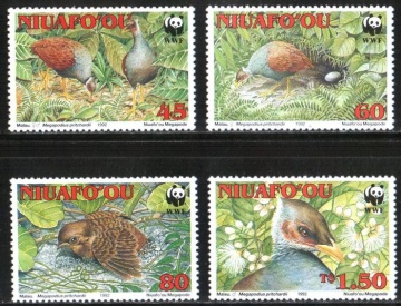 Почтовая  марка Фауна.Тонга (Ниуафооу) Михель №233-236