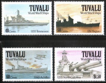 Почтовая марка Война. Тувалу. Михель № 599-602