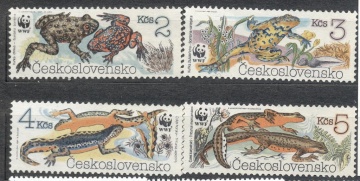 Почтовая марка Фауна Чехословакия Михель №3007-3010