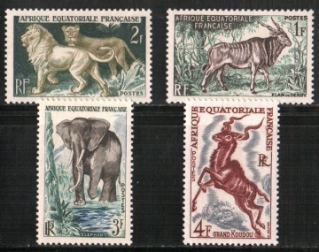 Почтовая марка Фауна. Французские территории в Антарктике Михель № 305-308