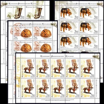 Лист почтовых марок - Россия 2005 № 1000-1003. Сокровища сарматов