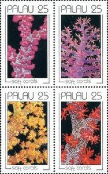 Почтовая марка Флора Палау Михель 3 343-346