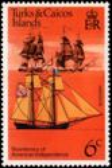 Почтовая марка Флот Острова Теркс и Кайкос Михель № 353-356, бл.6