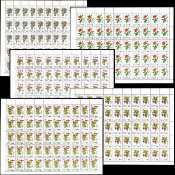 Лист почтовых марок - Россия 1993 № 77 - 81. Флора. Комнатные растения
