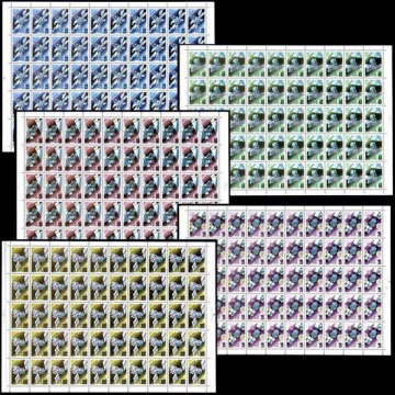 Лист почтовых марок - Россия 1993 № 82 - 86. Космическая связь