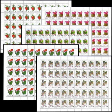 Лист почтовых марок - Россия 1994 № 144 - 148. Комнатные растения. Кактусы