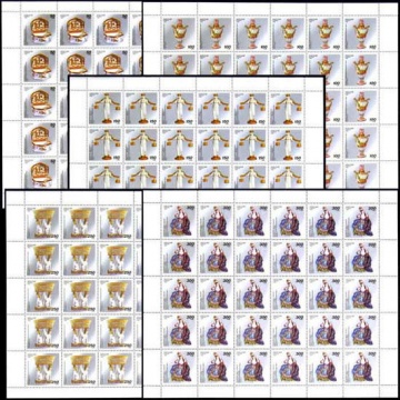Лист почтовых марок - Россия 1994 № 178 - 182. Русский фарфор