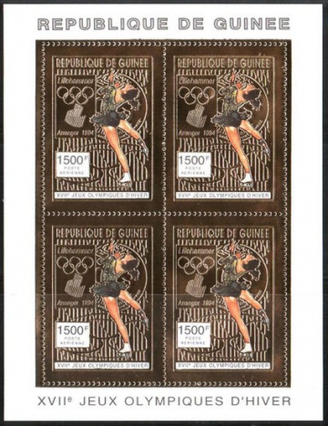 Почтовая марка «Золотая фольга». Гвинея. Михель № 1433 Лист