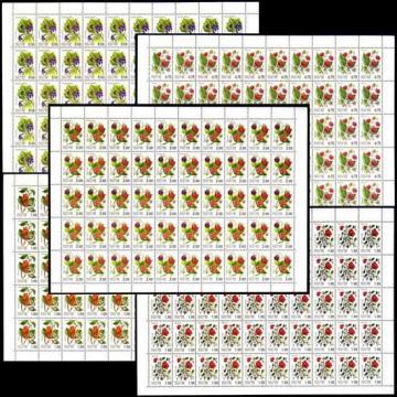 Лист почтовых марок - Россия 1998 № 447 - 451. Флора. Лесные ягоды