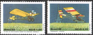 Почтовая марка Авиация 1. Бразилия. Михель № 2310-2311