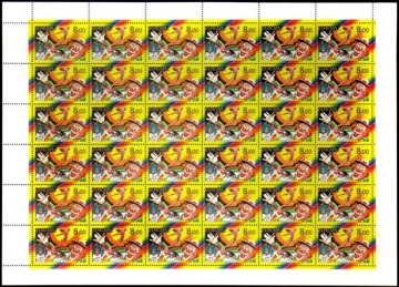 Лист почтовых марок - Россия 2002 № 755. Цирк. Выпуск по программе «Европа»