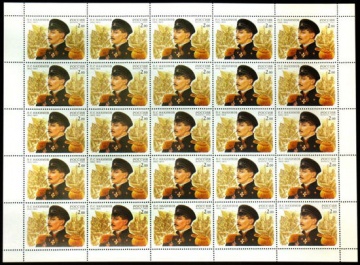 Лист почтовых марок - Россия 2002 № 756. 200 лет со дня рождения П. С. Нахимова