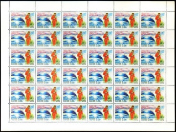 Лист почтовых марок - Россия 2003 № 856. 40-летие полета в космос первой в мире женщины-космонавта В. В. Терешковой