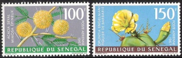 Почтовая марка Флора. Сенегал. Михель № 358-359