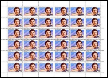 Лист почтовых марок - Россия 2010 № 1386 100 лет со дня рождения В. С. Гризодубовой