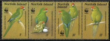 Почтовая марка Фауна. Норфолк. Михель № 421-424