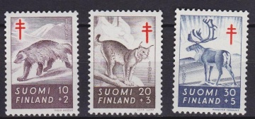 Почтовая марка Фауна Финляндия Михель № 478-480