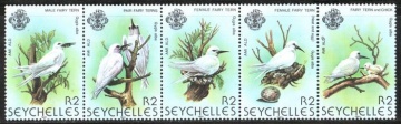 Почтовая марка Фауна. Сейшельские острова. Михель № 478-482