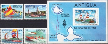 Почтовая марка Флот Антигуа Михель № 499-502