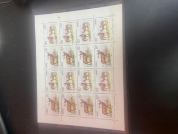 Лист почтовых марок Россия 1999г. № 502-503 "Фауна Олени" Выпуск Китай