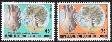 Почтовая марка Флора. Конго. Михель № 843-844
