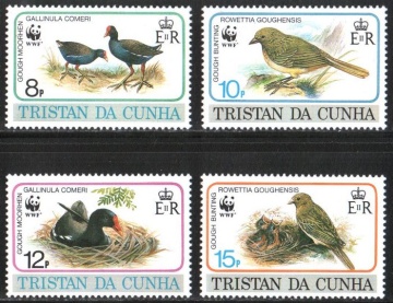 Почтовая марка Фауна. Тристан-да- Кунья. Михель № 513-516