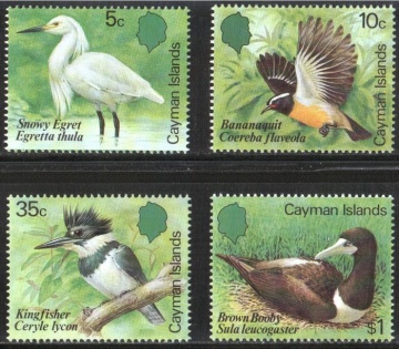 Почтовая марка фауна. Каймановы Острова. Михель № 532-535