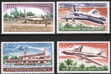 Почтовая марка Авиация 1. Дагомея. Михель № 222-225
