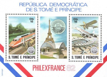 Почтовая марка Авиация 1. Сан - Томе и Принсипи. Михель Блок № 90