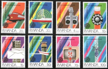 Почтовая марка Авиация 1. Руанда. Михель № 1259-1266