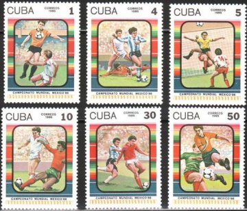 Почтовая марка Футбол. Куба. Михель № 2979-2984