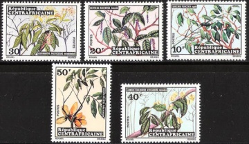 Почтовая марка Флора. Центрально-Африканская Республика. Михель № 312-315