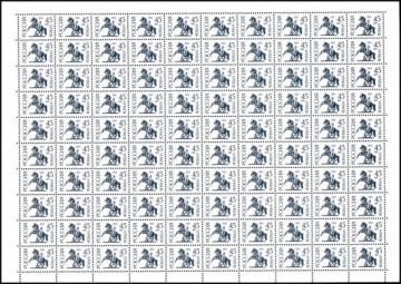 Почтовые марки Стандарт № 68 I Лист. Простая бумага